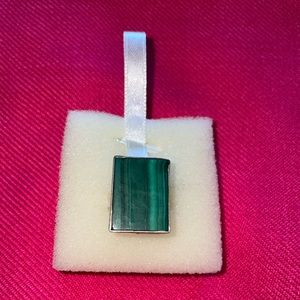 Malachite gem jewelry set.